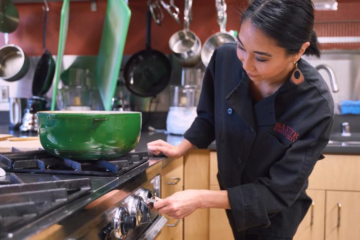 student cooking