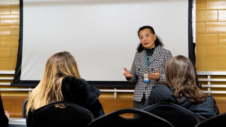 faculty member teaching class
